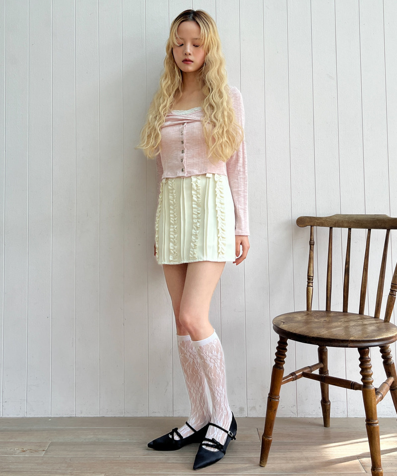 ボタンカットトップス 詳細画像 ピンク 14