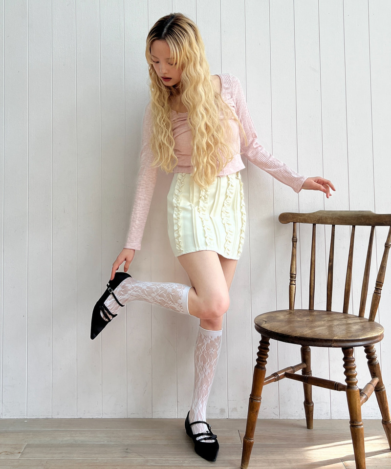 ボタンカットトップス 詳細画像 ピンク 18