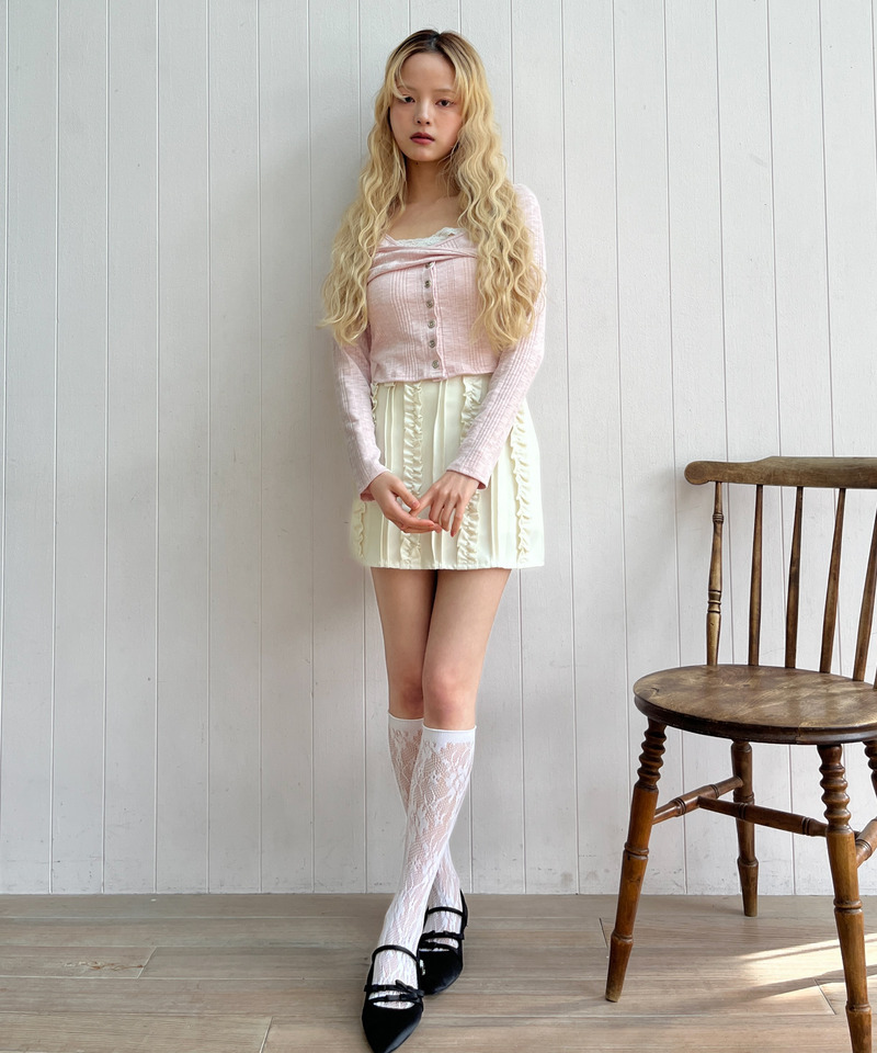 ボタンカットトップス 詳細画像 ピンク 5