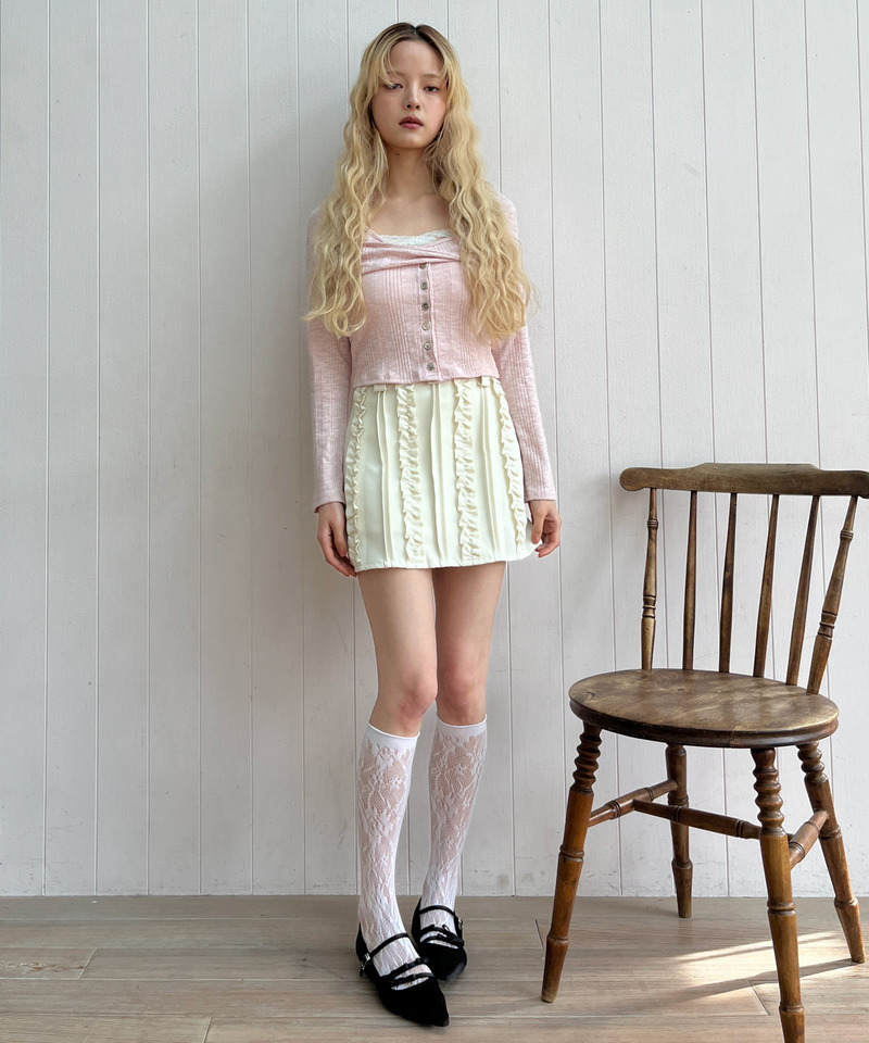 ボタンカットトップス 詳細画像 ピンク 7