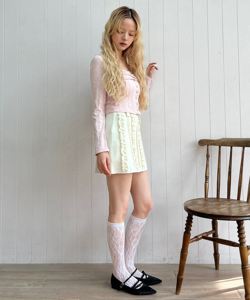 ボタンカットトップス 詳細画像 ピンク 8