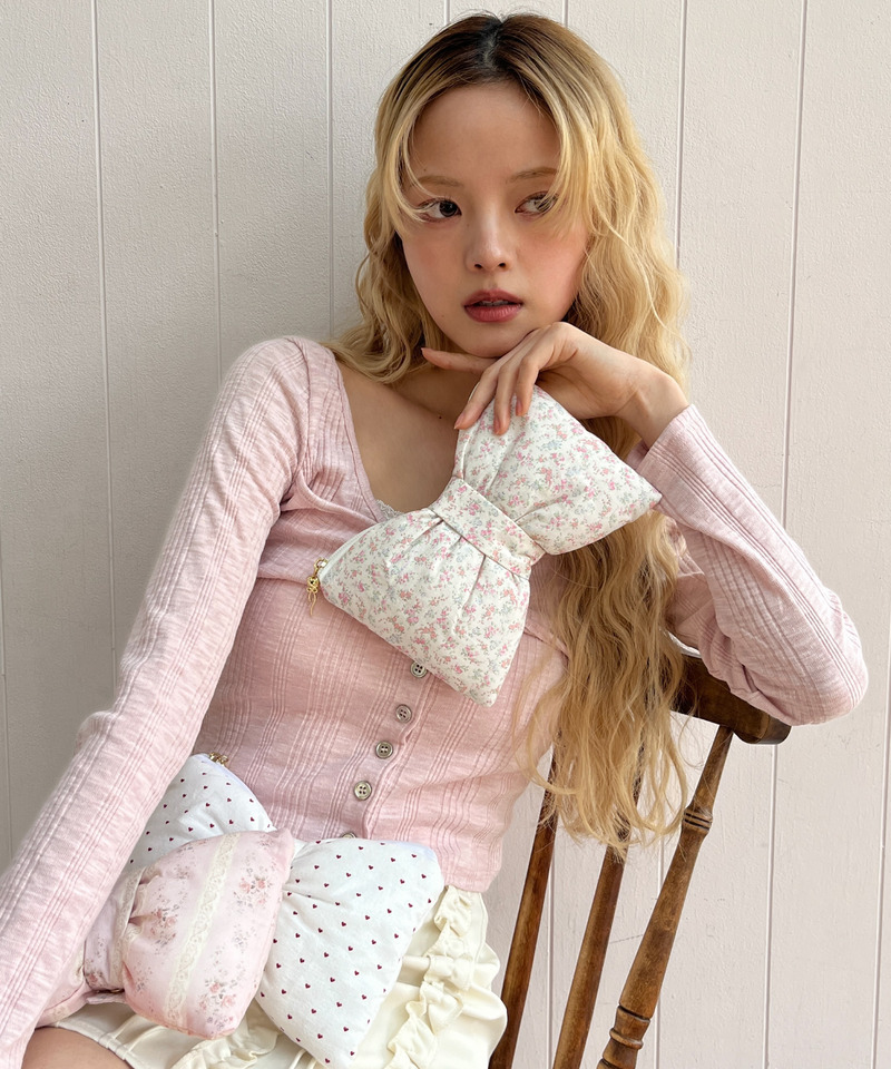 ボタンカットトップス 詳細画像 ピンク 9