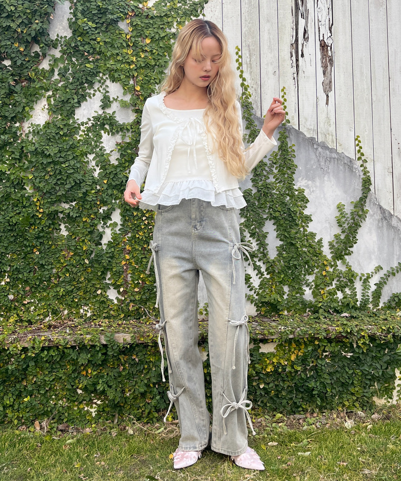 ティアードフリルカットトップス 詳細画像 オフホワイト 11