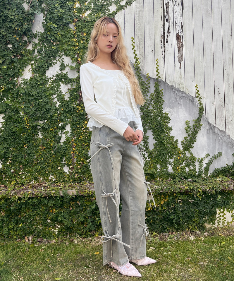 ティアードフリルカットトップス 詳細画像 オフホワイト 14