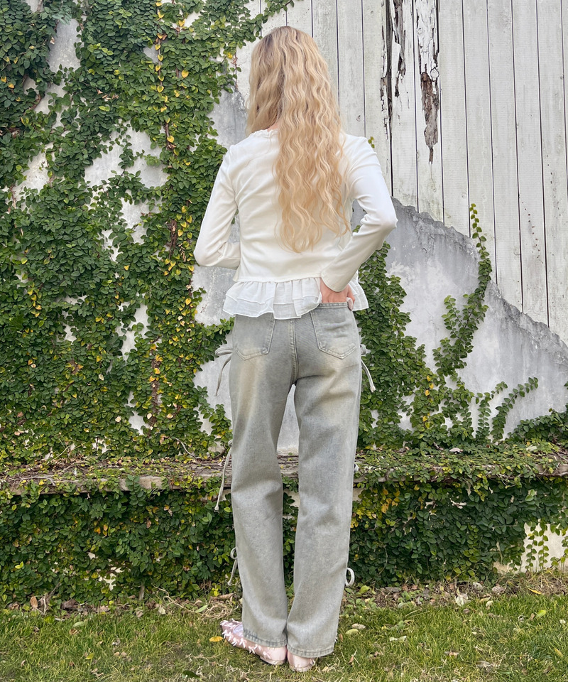 ティアードフリルカットトップス 詳細画像 オフホワイト 25