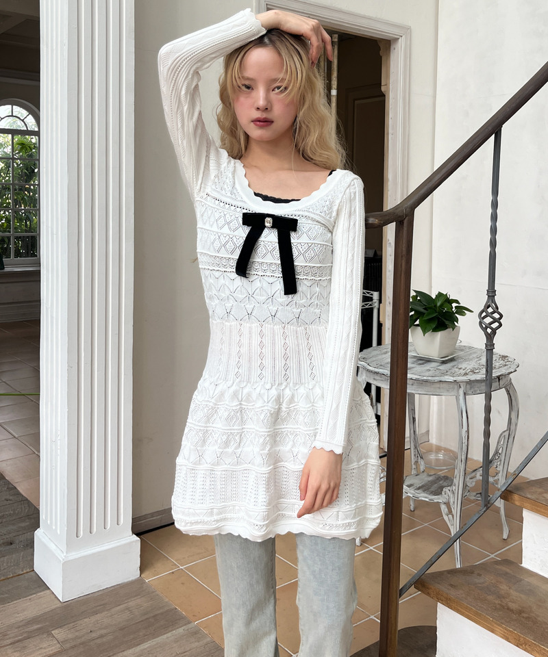 レースクロスキャミソール 詳細画像 ブラック 5