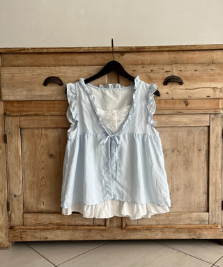 コットンレイヤードトップス