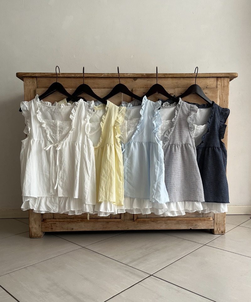 コットンレイヤードトップス 詳細画像 ブラック 3