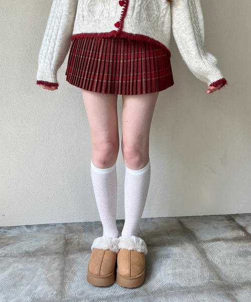 チェックプリーツスカート 詳細画像