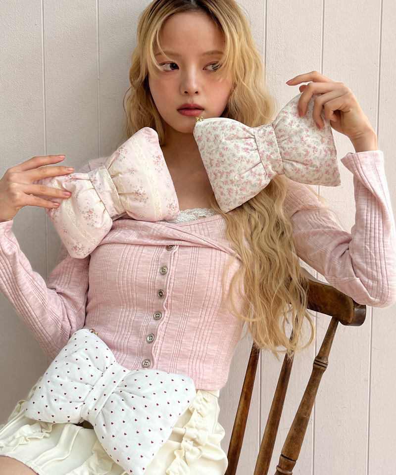 RIBBON POUCH 詳細画像 ピンク 6