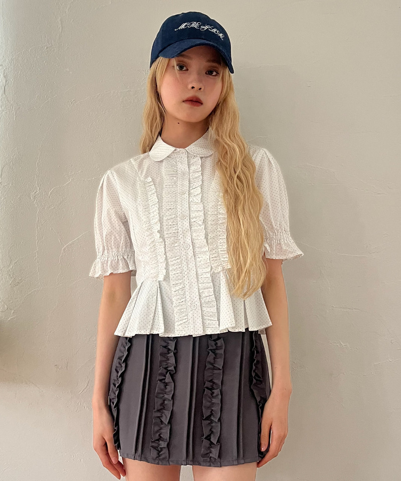 ボリュームフリルブラウス 詳細画像 オフホワイト 14