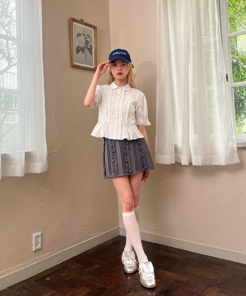 ボリュームフリルブラウス 詳細画像 オフホワイト 6