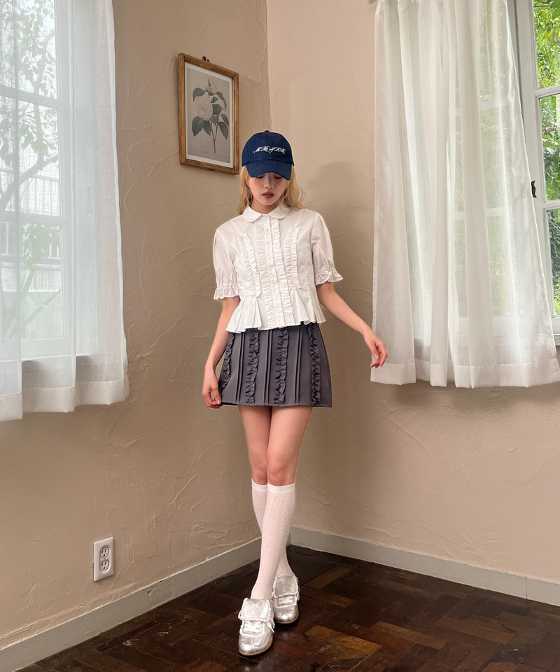 ボリュームフリルブラウス 詳細画像 オフホワイト 8