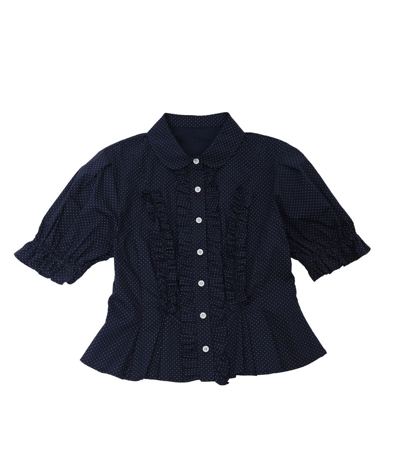 【＠onefive MOMO様 着用】ボリュームフリルブラウス 詳細画像 ネイビー 4