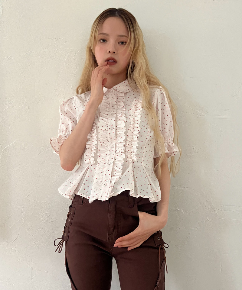 ボリュームフリルブラウス 詳細画像 オフホワイト系 10