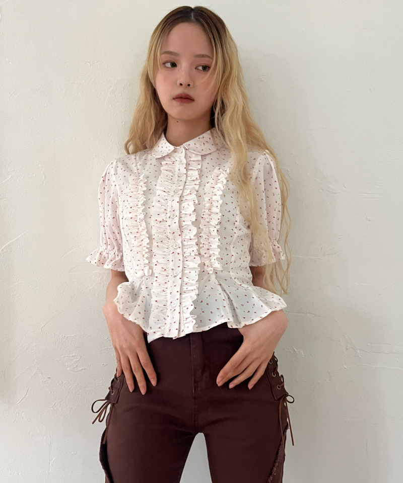 ボリュームフリルブラウス 詳細画像 オフホワイト系 11