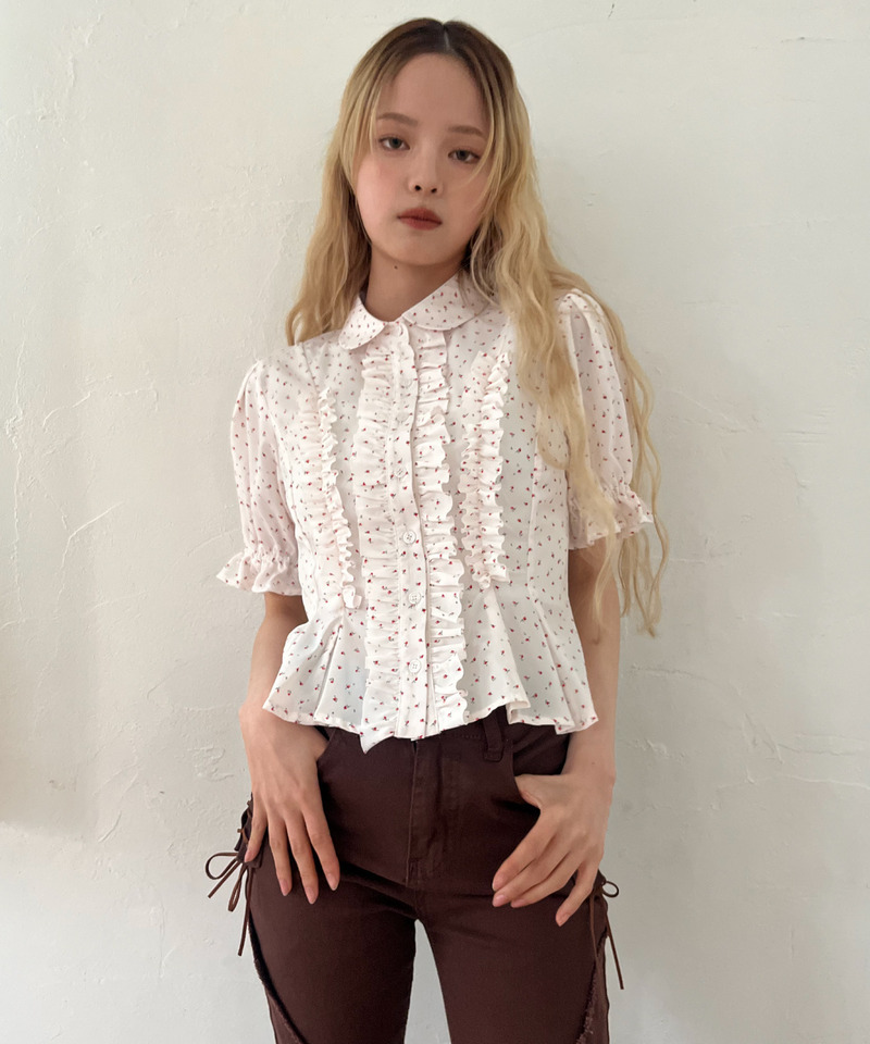 ボリュームフリルブラウス 詳細画像 オフホワイト系 12