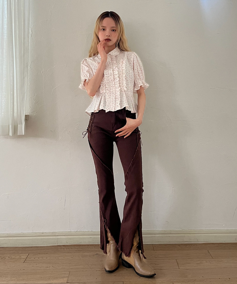 ボリュームフリルブラウス 詳細画像 オフホワイト系 15