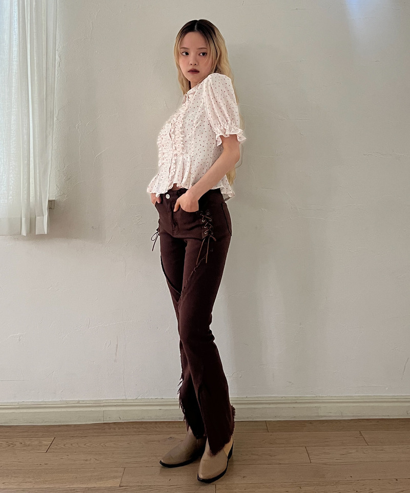 ボリュームフリルブラウス 詳細画像 オフホワイト系 17