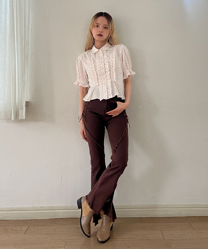 ボリュームフリルブラウス 詳細画像 オフホワイト系 18