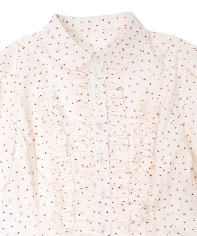 【＠onefive MOMO様 着用】ボリュームフリルブラウス 詳細画像 オフホワイト系 2