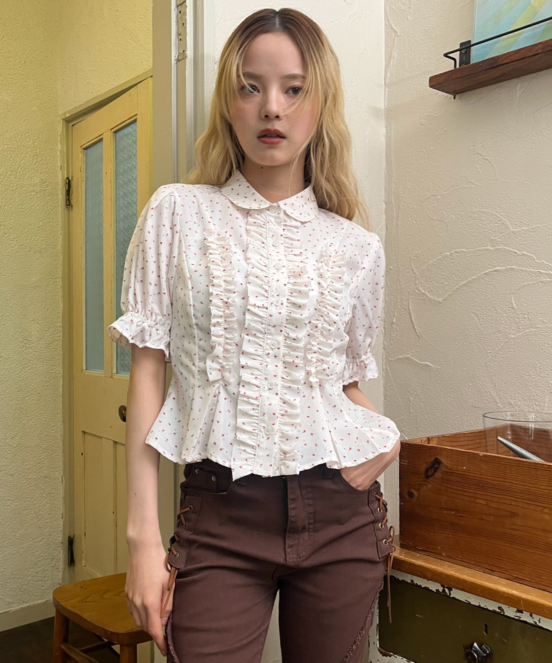 ボリュームフリルブラウス 詳細画像 オフホワイト系 21