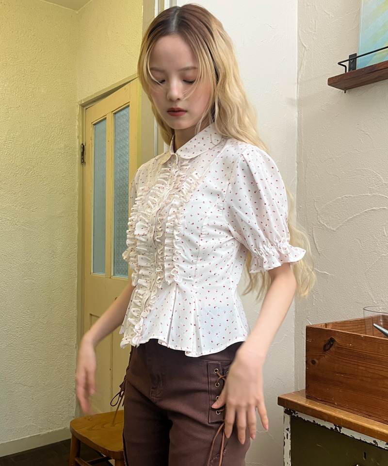 ボリュームフリルブラウス 詳細画像 オフホワイト系 23