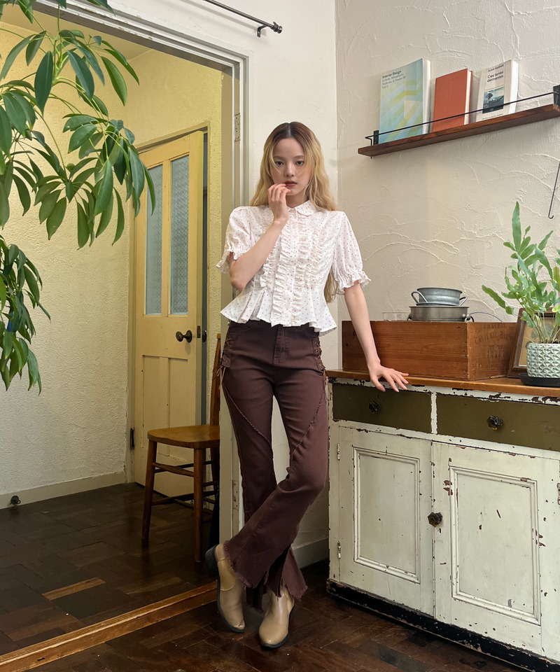 ボリュームフリルブラウス 詳細画像 オフホワイト系 28