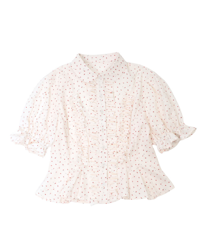 【＠onefive MOMO様 着用】ボリュームフリルブラウス 詳細画像 オフホワイト系 3