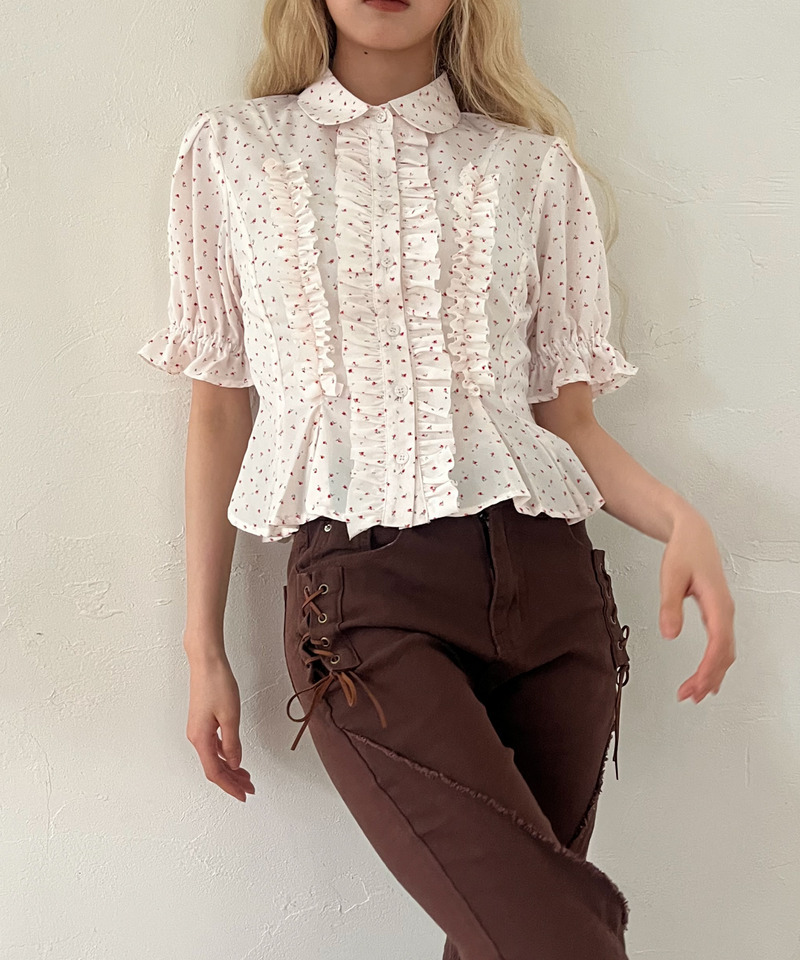 ボリュームフリルブラウス 詳細画像 オフホワイト系 4