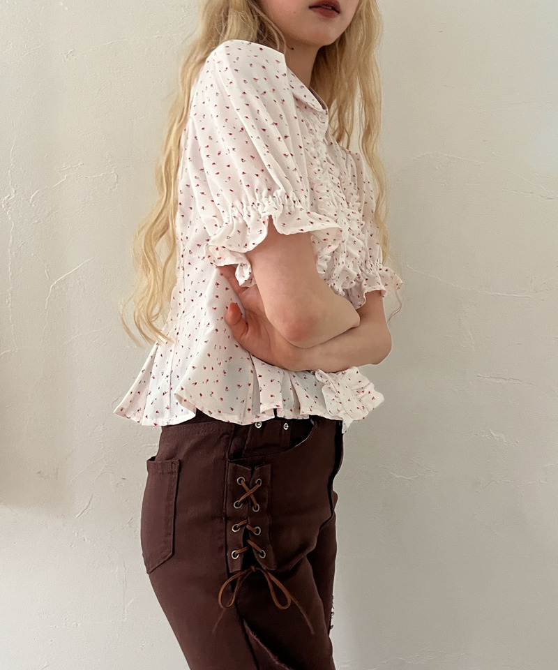 ボリュームフリルブラウス 詳細画像 オフホワイト系 8