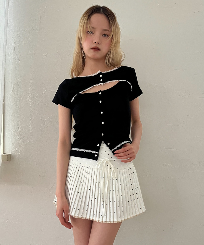 オープンカットトップス 詳細画像 ブラック 5