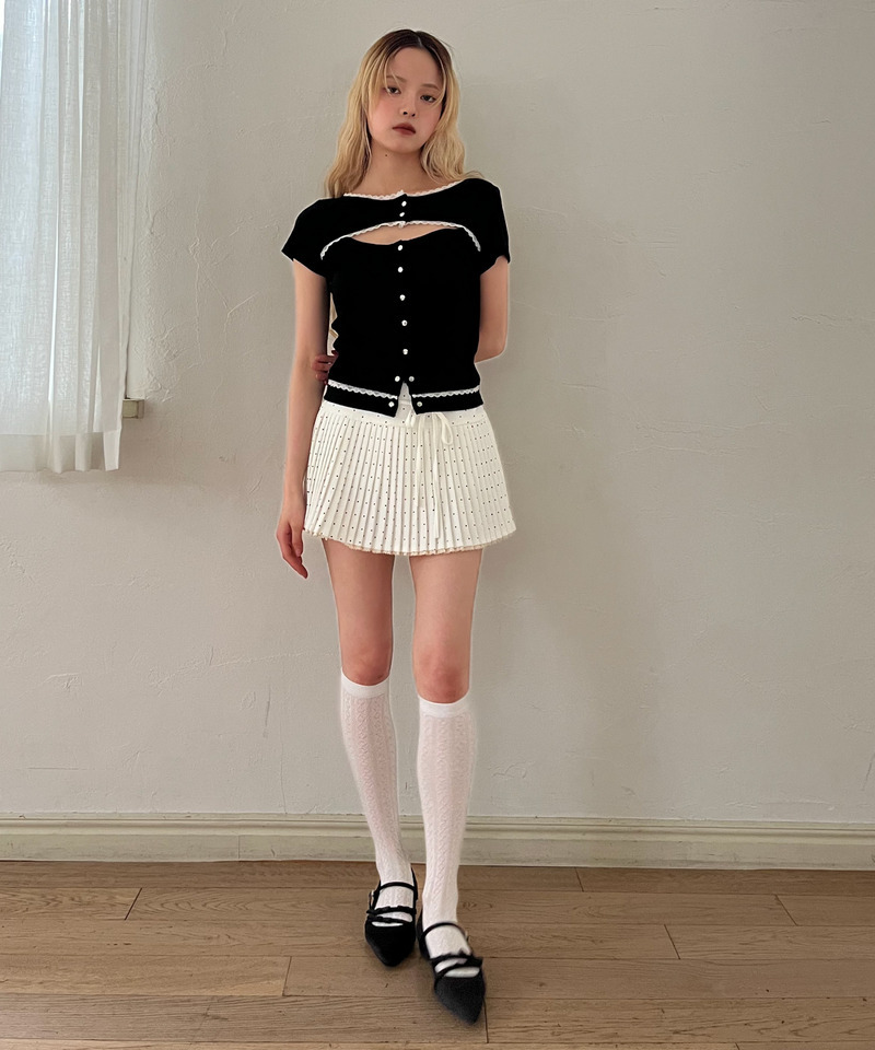 オープンカットトップス 詳細画像 ブラック 8