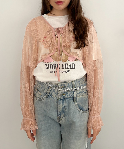 レースフリルカーディガン 詳細画像