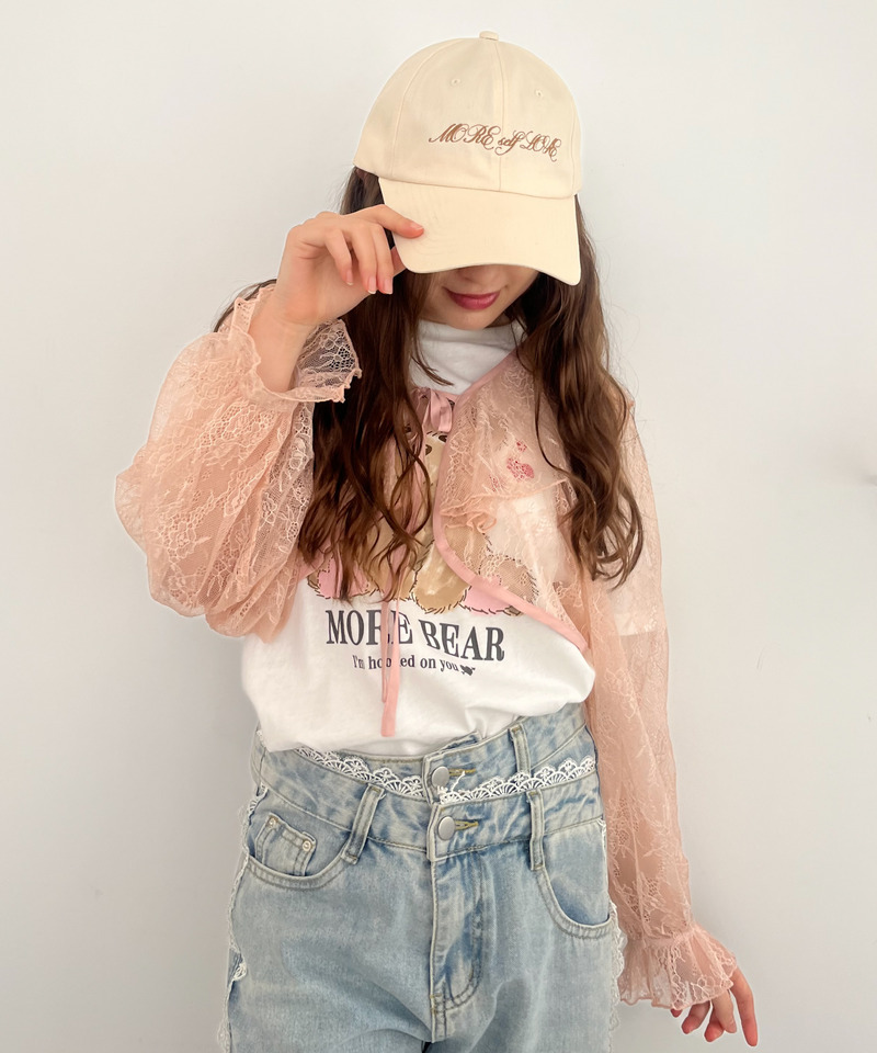 レースフリルカーディガン 詳細画像 ピンク 8