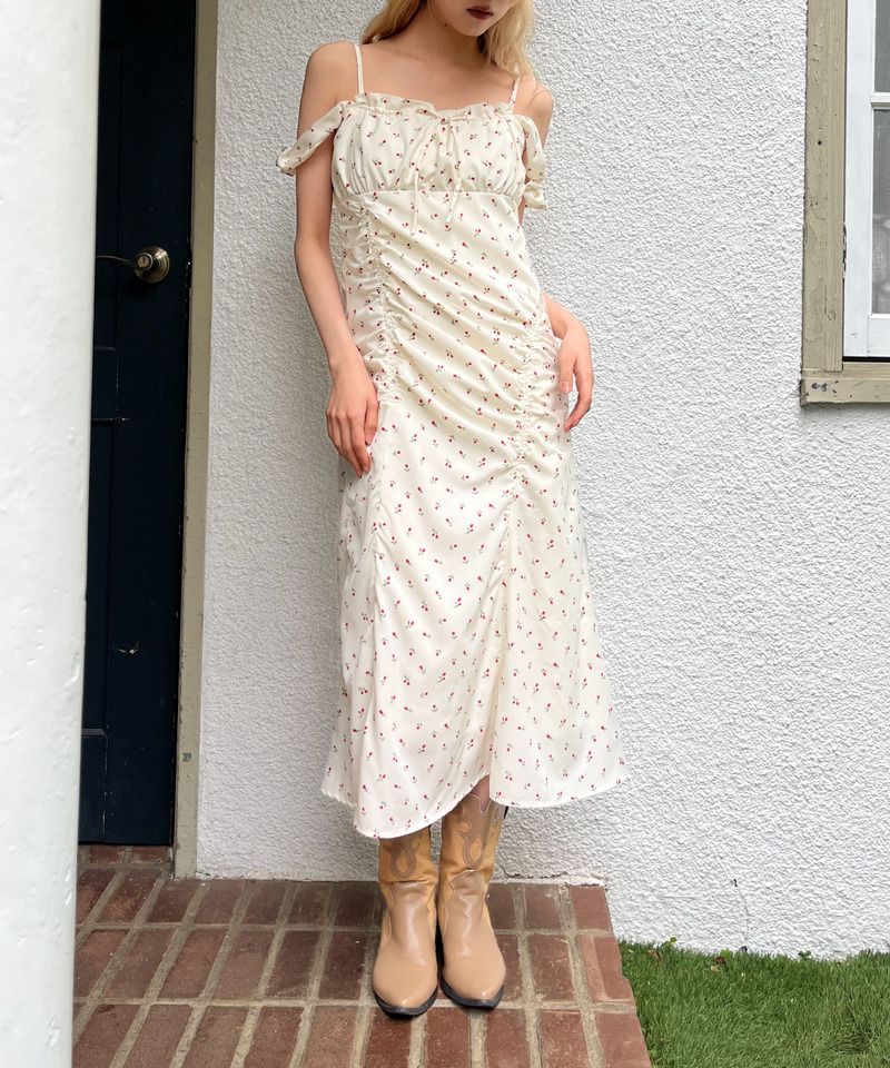 ギャザーワンピース 詳細画像 オフホワイト 11