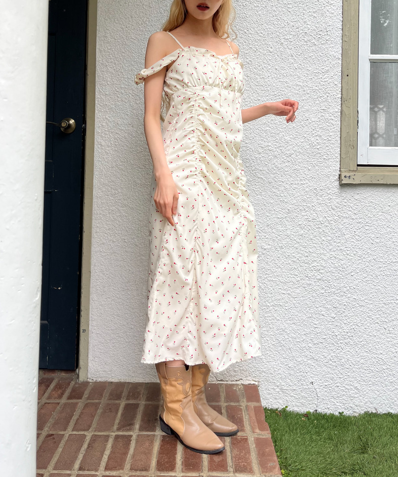 ギャザーワンピース 詳細画像 オフホワイト 13