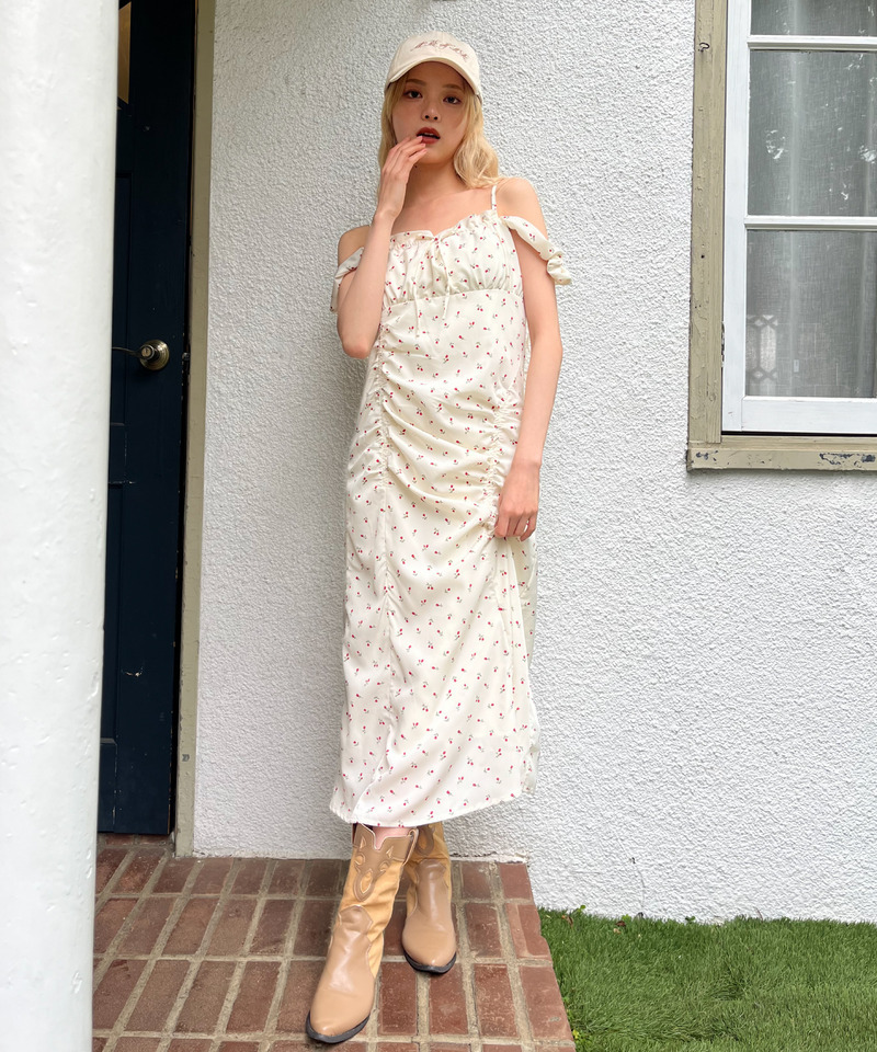 ギャザーワンピース 詳細画像 オフホワイト 14