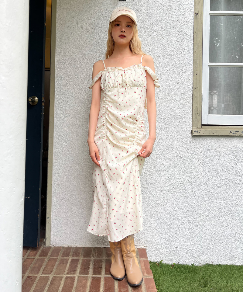 ギャザーワンピース 詳細画像 オフホワイト 15