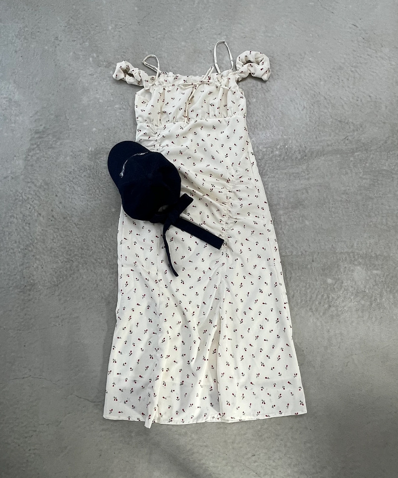 【＠onefive MOMO様 着用】ギャザーワンピース 詳細画像 オフホワイト 7