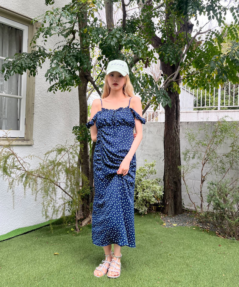 ギャザーワンピース 詳細画像 ネイビー 14