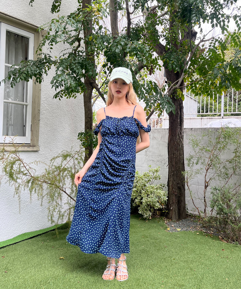 ギャザーワンピース 詳細画像 ネイビー 15