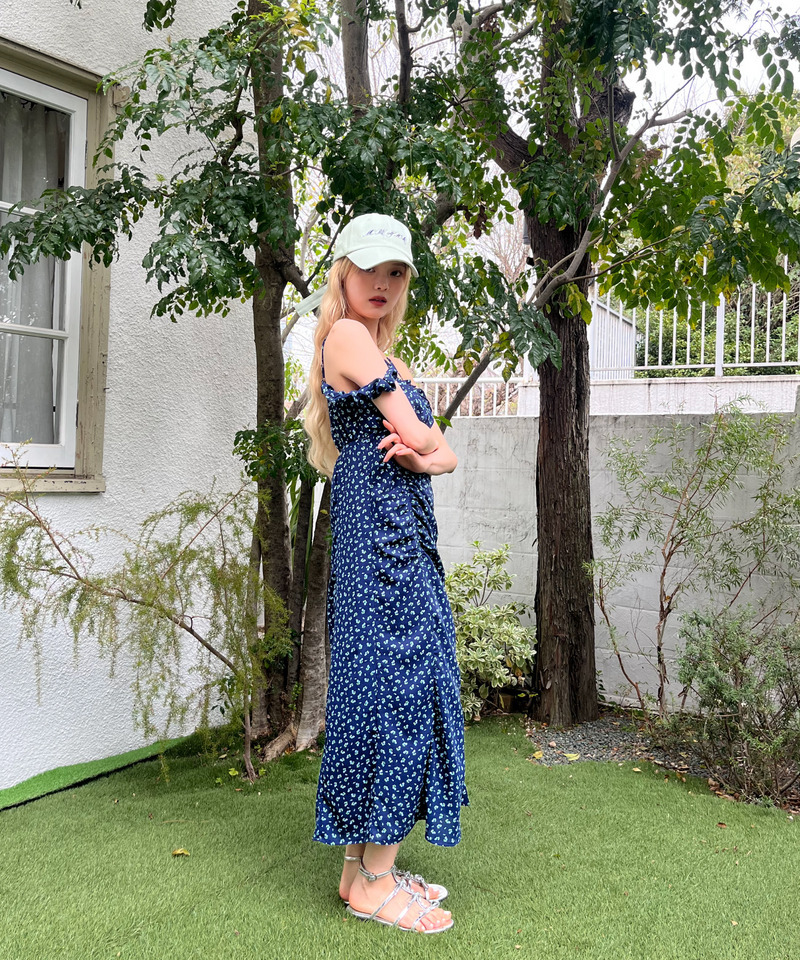 ギャザーワンピース 詳細画像 ネイビー 17