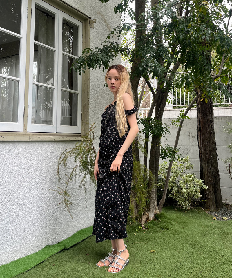 ギャザーワンピース 詳細画像 ブラック 12