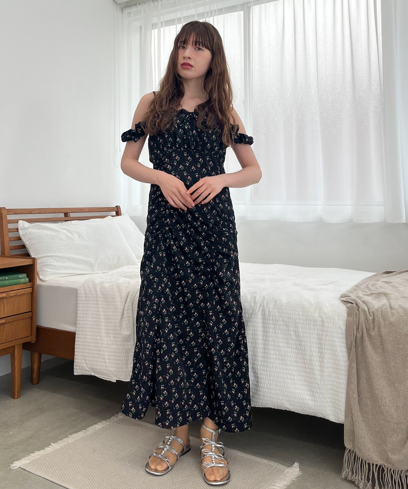 ギャザーワンピース 詳細画像 ブラック 17