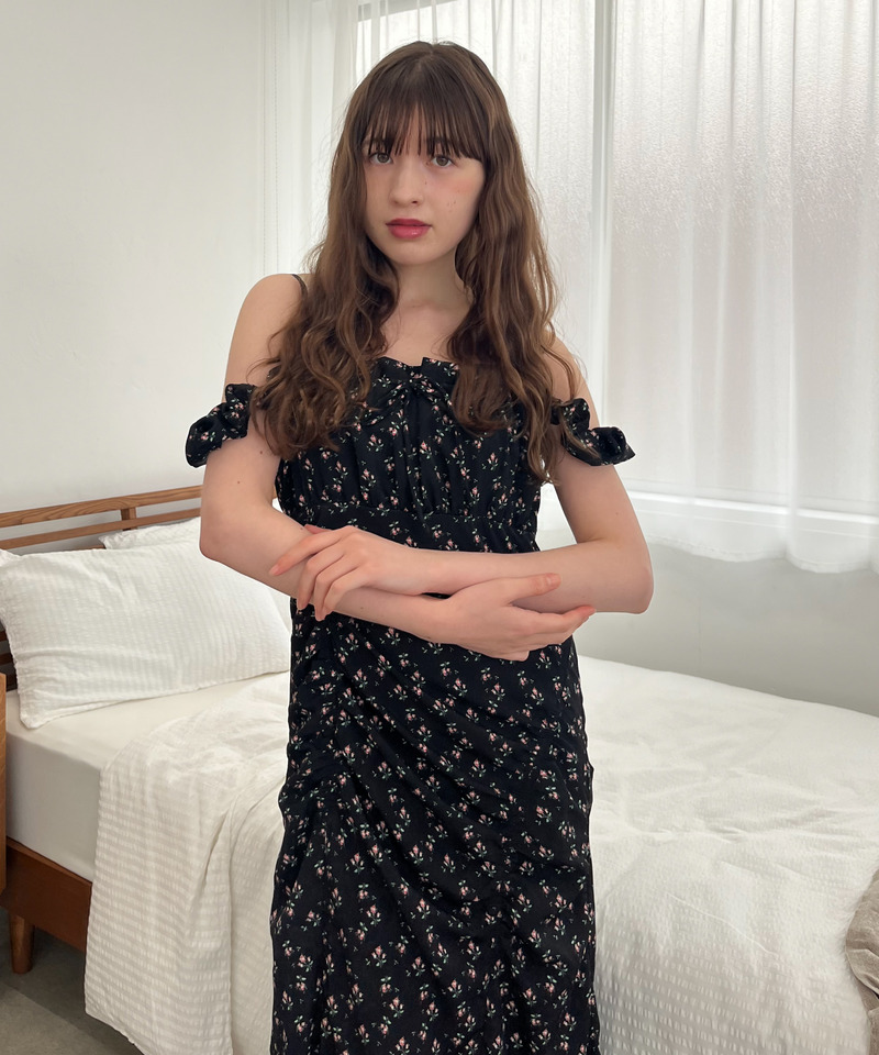 ギャザーワンピース 詳細画像 ブラック 20