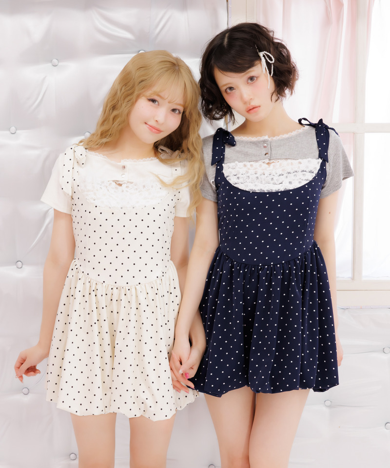 【＠onefive MOMO＆SOYO 様 着用】バルーンワンピース 詳細画像 ネイビー 6