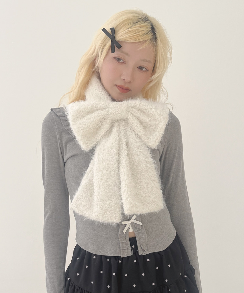 Ribbon Muffler 詳細画像 オフホワイト 2
