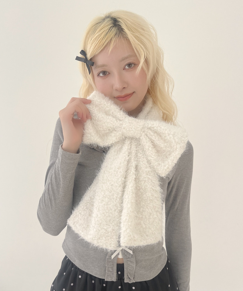 Ribbon Muffler 詳細画像 オフホワイト 3