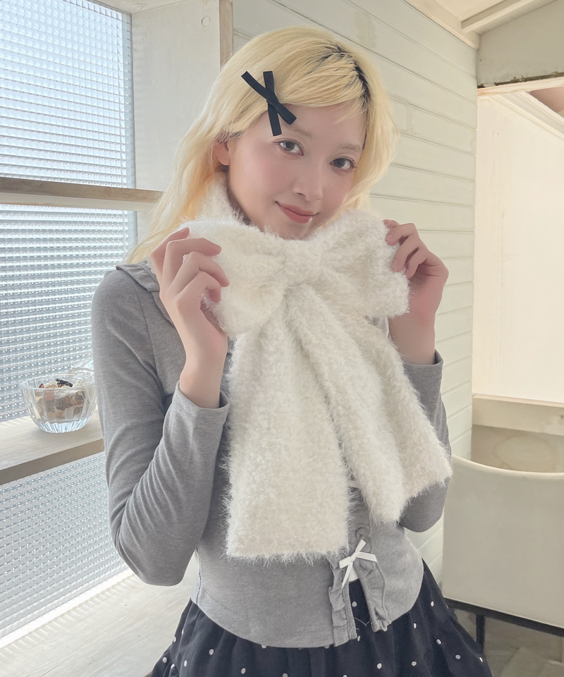 Ribbon Muffler 詳細画像 オフホワイト 4